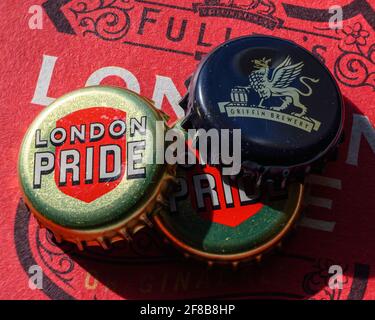 Nuovo marchio di Fullers London Pride Beer Foto Stock