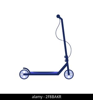 Icona trasporto urbano ecologico. Trasporto elettrico personale, scooter elettrico verde, hoverboard, giroscooter. Veicolo ecologico isotato su fondo bianco gr Illustrazione Vettoriale