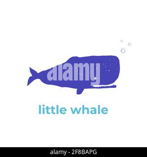 Creature sottomarine balena e coralli, insieme con animali marini per tessuti, tessuti, carta da parati, arredamento vivaio, stampe, fondo infantile. Vettore Illustrazione Vettoriale