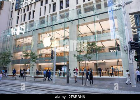 Negozio Apple flagship in george Street, nel centro di Sydney, NSW, Australia Foto Stock
