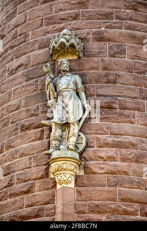 Dettaglio di Soldiers and Sailors Memorial Arch, un memoriale della Guerra civile americana a Bushnell Park, nel centro di Hartford, Connecticut. Foto Stock