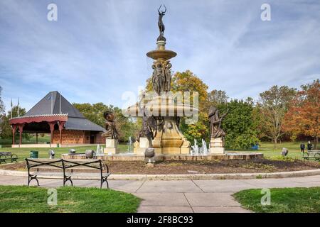 Corning Fountain, Bushnell Park, Hartford CT Foto Stock