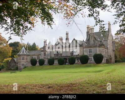 Edimburgo in Scozia: Vista posteriore del castello di Lauriston Foto Stock