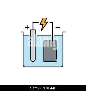 Icona della linea di colore della galvanizzazione. Pittogramma per pagina web, app mobile, promo. Elemento di progettazione GUI UI UX. Tratto modificabile. Illustrazione Vettoriale