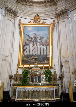 Altare di San Giorgio, Duomo di San Giorgio, Ragusa Ibla Foto Stock