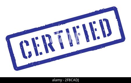 Impronta in gomma ruvida certificata Illustrazione Vettoriale