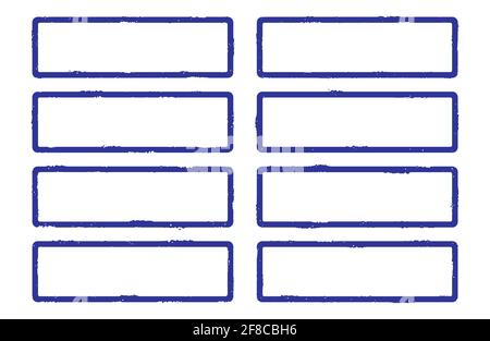 Immagine vettoriale dei timbri vuoti con grana Illustrazione Vettoriale
