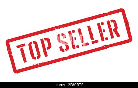 Timbro di gomma top-seller isolato su bianco Illustrazione Vettoriale