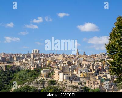 Skyline di Ragusa Foto Stock