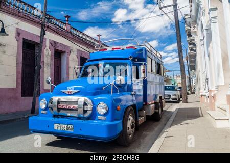 CAMAGUEY, CUBA - 25 GENNAIO 2016 Old Dodge Truck a Camaguey Foto Stock