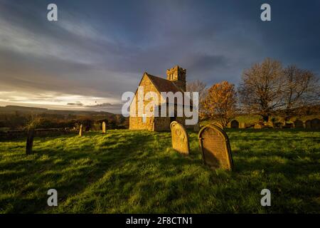 St Andrews Old Church Upleatham quasi la più piccola in Gran Bretagna. Nesar Guisborough, Cleveland, North Yorkshire Foto Stock