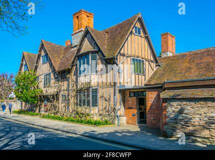 Vista della Hall's Croft a Stratford Upon Avon, dove visse la figlia di William Shakespeare, Inghilterra Foto Stock