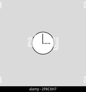 Icona di un orologio alla moda in stile piatto isolato su sfondo. Icona di un orologio simbolo di pagina per il vostro sito web design icona Orologio logo, app, UI. Icona di un orologio il vettore Illustrazione Vettoriale