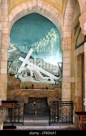 Gerusalemme: Terza stazione della croce sulla Via dolorosa Foto Stock