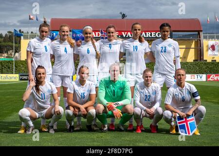 Coverciano, Italia. 13 Apr 2021. Islanda Team durante amichevole tra Italia e Islanda allo stadio Enzo Bearzot di Coverciano Firenze, Italia Credit: SPP Sport Press Photo. /Alamy Live News Foto Stock