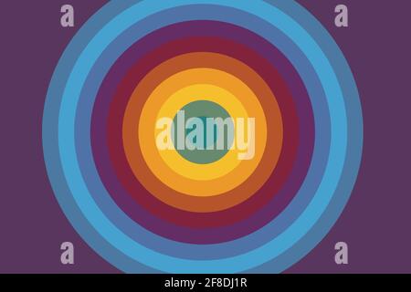 Illustrazione circolare colorata per sfondi, sfondi o striscioni Foto Stock