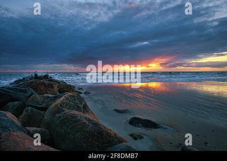 Sulla spiaggia di Blåvand in Danimarca Foto Stock