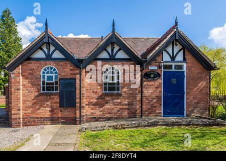 Village Hall a Rushock vicino Droitwich, Worcestershire, Inghilterra. Foto Stock