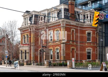 James Cooper House. Caratteristiche architettoniche esterne della famosa località e delle attrazioni turistiche di Toronto, Canada Foto Stock