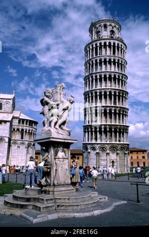 La Torre Pendente di Pisa in Italia Foto Stock