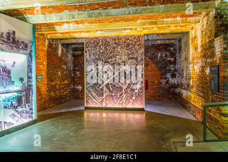 NURNBERG, GERMANIA, 12 APRILE 2017: Interno del centro di documentazione di Reichsparteitagsgelände a Nurnberg, Germania Foto Stock