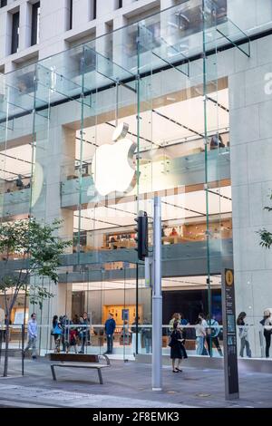 Negozio Apple flagship in george Street, nel centro di Sydney, NSW, Australia Foto Stock