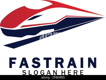 Disegno vettoriale del logo del treno.logo del treno veloce.illustrazione del treno ad alta velocità immagine vettoriale del logo Illustrazione Vettoriale