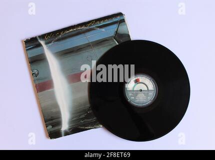 Gruppo rock britannico-americano, album musicale di Wings su disco LP con dischi in vinile. Intitolato: Wings over America Foto Stock