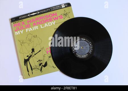 La registrazione del cast di Broadway del musical My Fair Lady, le canzoni sono state composte da Frederick Loewe, diretto da Franz Allers. Il cast includeva Julie Andrews Foto Stock
