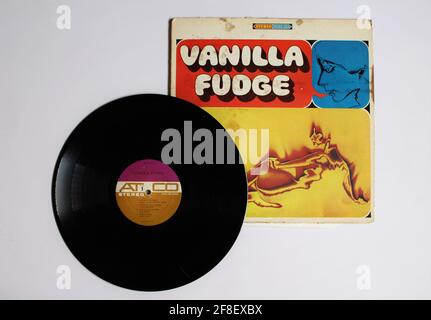 Gruppo rock psichedelico americano Vanilla Fudge album musicale su disco vinile LP. Intitolato: Fuga di vaniglia Foto Stock