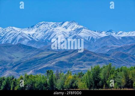 Regione di Issyk-Kul paesaggio, Kirghizistan preso @Issyk-Kul Regione, Kirghiztan Foto Stock