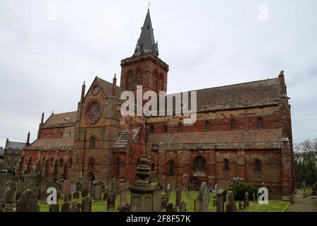 Cattedrale di St. Magnus Kirkwall, Orkney Island Mainland, Scozia Foto Stock