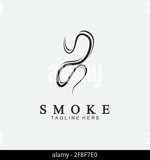 Immagine del logo dell'icona del vapore fumante isolata su sfondo bianco, icone di vaporizzazione Aroma. L'icona della linea vettoriale, l'aroma caldo, lo stink o il vapore di cottura Illustrazione Vettoriale