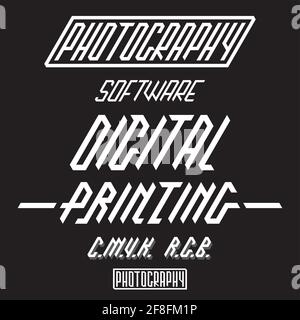 Scritta a mano con penna calligrafia adatta per logotipo isolato su sfondo nero. Illustrazione della stampa vettoriale Illustrazione Vettoriale