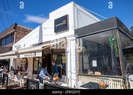 Caffetteria australiana e caffetteria a North Turramurra, Sydney, NSW, Australia Foto Stock