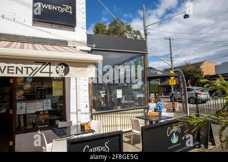 Caffetteria australiana e caffetteria a North Turramurra, Sydney, NSW, Australia Foto Stock