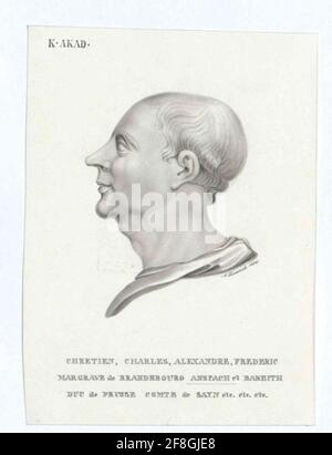 Christian Friedrich Karl Alexander, Markgraf von Brandenburg-Ansbach. Foto Stock