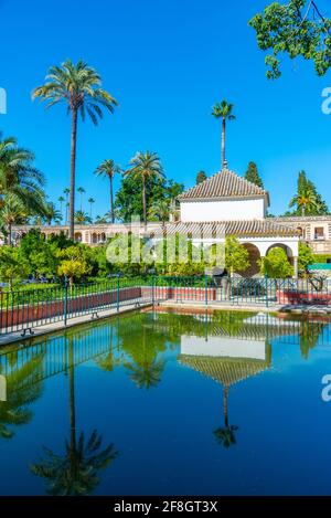 Padiglione di Carlo V ai giardini del Real Alcazar de Siviglia in Spagna Foto Stock