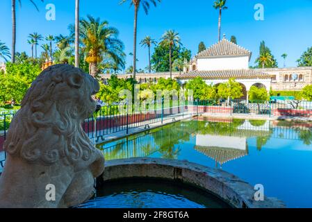 Padiglione di Carlo V ai giardini del Real Alcazar de Siviglia in Spagna Foto Stock