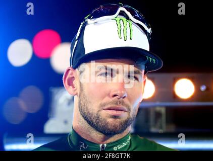 File photo datato 27-10-2019 di Mark Cavendish in Gran Bretagna. Data di emissione: Mercoledì 14 aprile 2021. Foto Stock