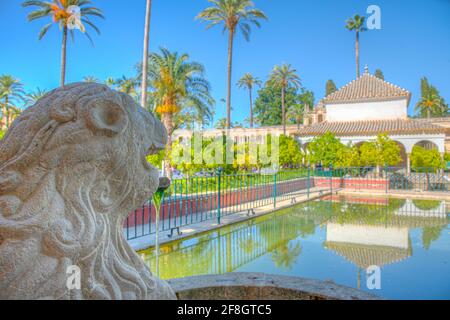 Padiglione di Carlo V ai giardini del Real Alcazar de Siviglia in Spagna Foto Stock