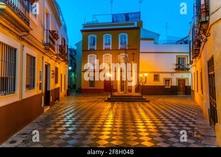 Plaza de las cruces nel centro storico di Siviglia, Spagna Foto Stock