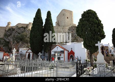 Spagna, Andalusia, comune di Olvera in provincia di Cadize, gelegen alla Ruta de los Pueblos Blancos, strada per le Città bianche di Andalusia, c. Foto Stock