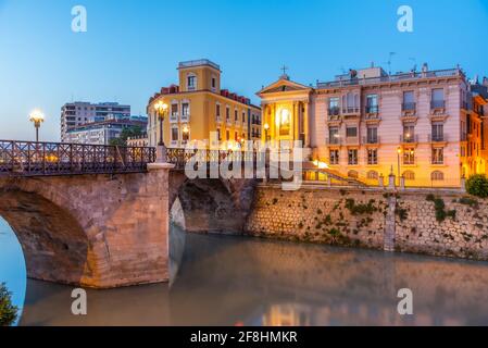 Puente de los peligros visto durante la mattina a Murcia, Spagna Foto Stock