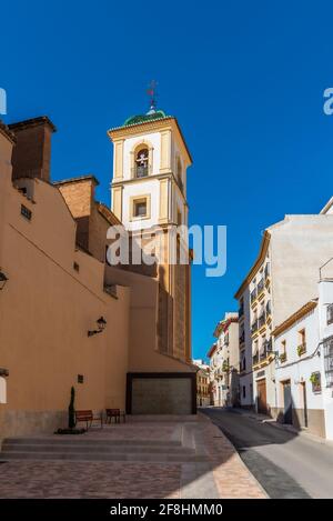 Vista su una strada stretta a Lorca, Spagna Foto Stock