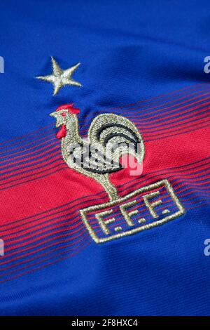 Logo nazionale francese 1998–2006 da 2004-06 France Home Shirt Foto Stock