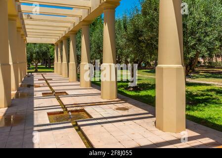 Arcade nei giardini jardins del turia a Valencia, Spagna Foto Stock