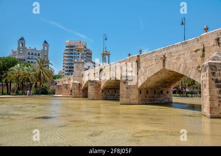 Pont de la mar nella città spagnola di Valencia Foto Stock