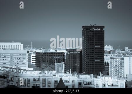 Avinguda Diagonal, Barcellona, Catalogna, Spagna. Foto Stock