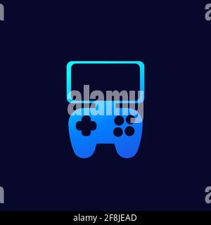 icona vettore del gamepad per smartphone Illustrazione Vettoriale